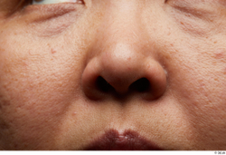 Face Nose Cheek Skin Woman Asian Chubby Wrinkles Studio photo references